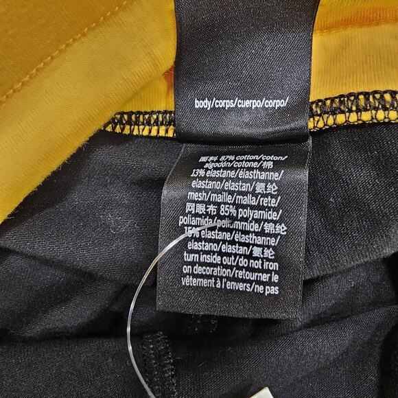 Victorias Secret PINK Yoga WOMENS S Campus Leggings Dog Black Yellow Drawstring - Picture 9 of 13